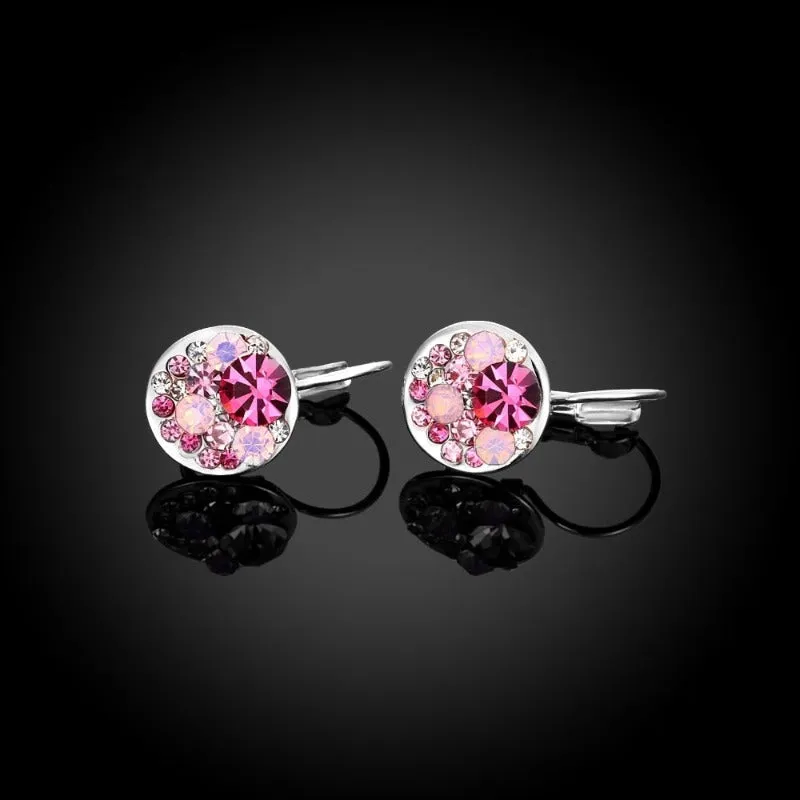 Luxury Blue Stud Earrings For Women  Anniverssary Jewelry Gift