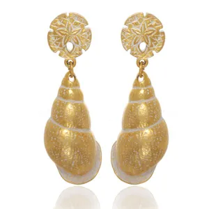 Maldives Star & Seashell Drop Earrings