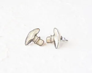 Matsutake White Mushroom Earrings