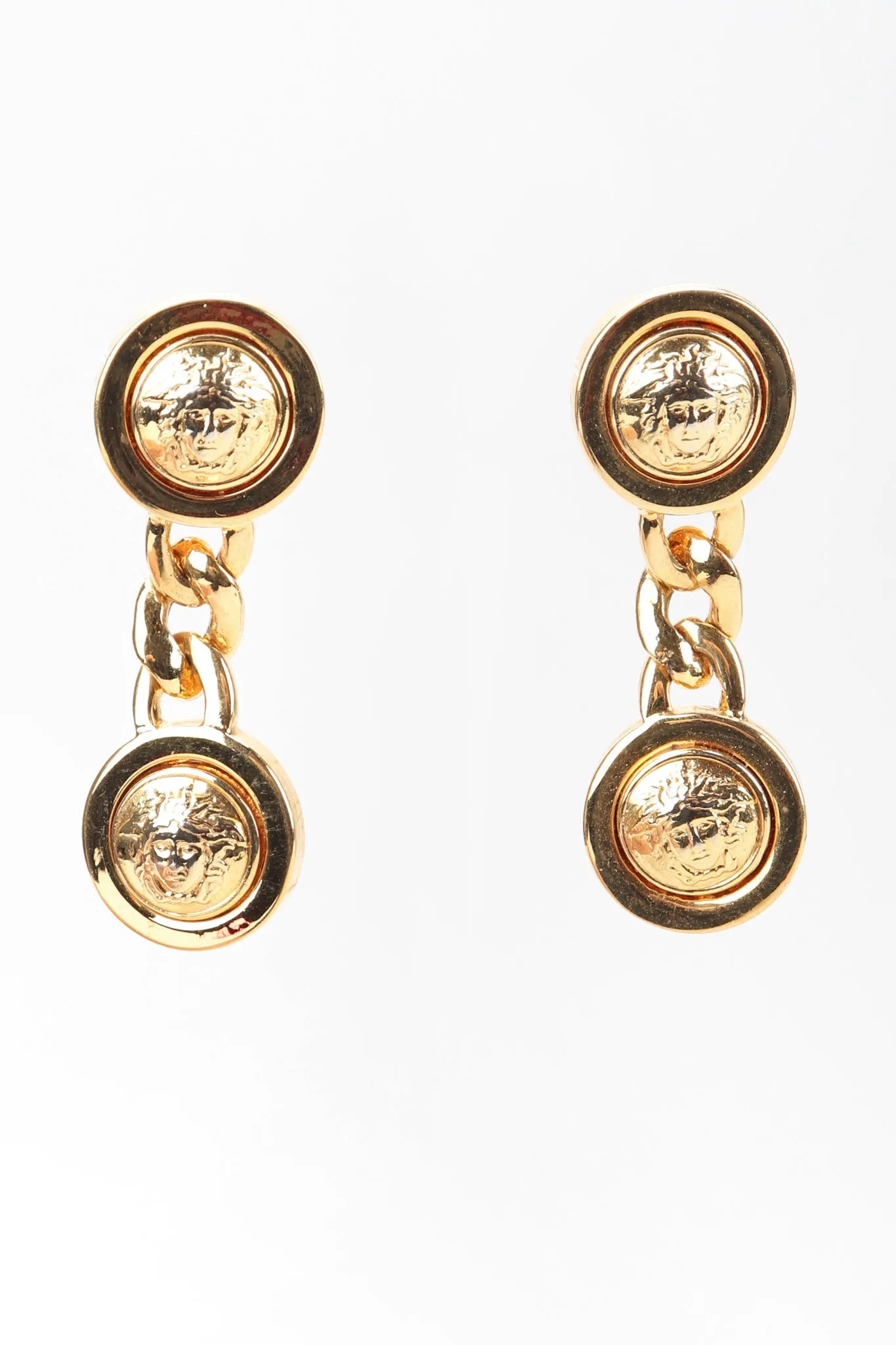 Medusa Coin Drop Earrings