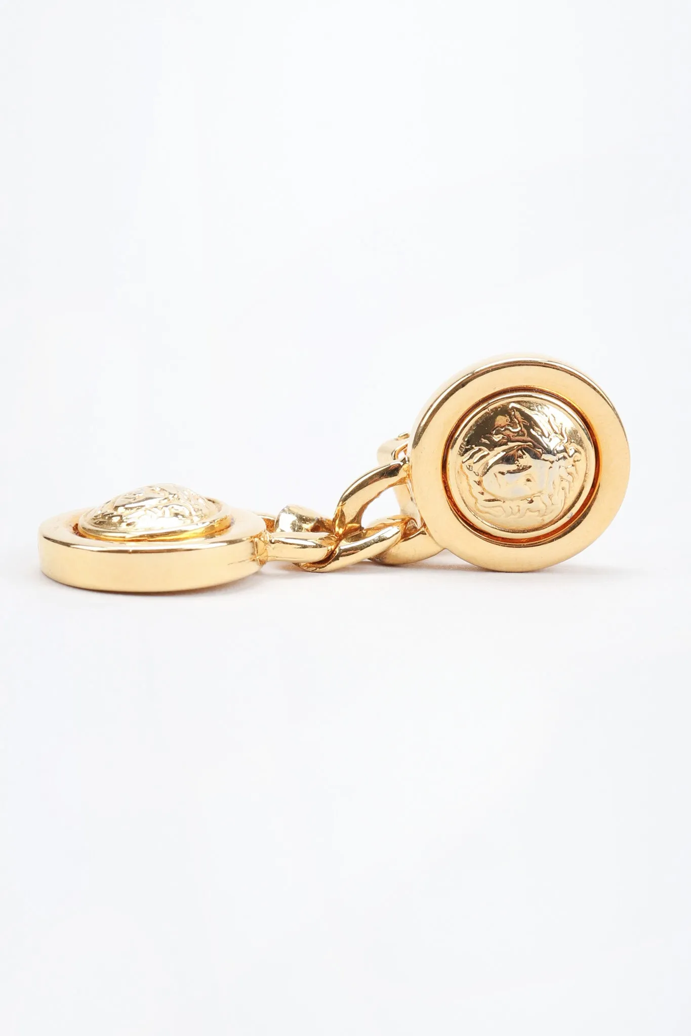 Medusa Coin Drop Earrings