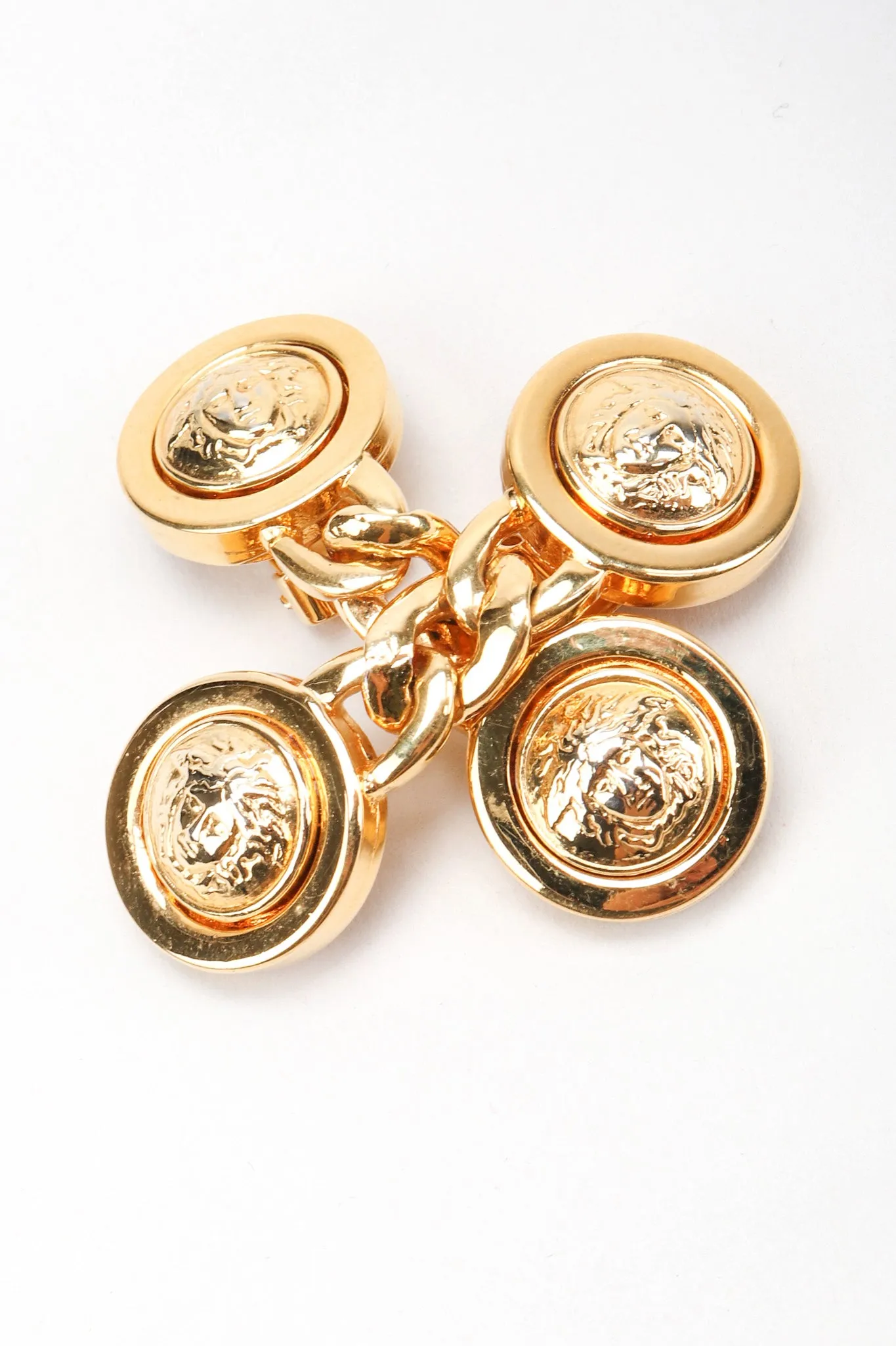 Medusa Coin Drop Earrings