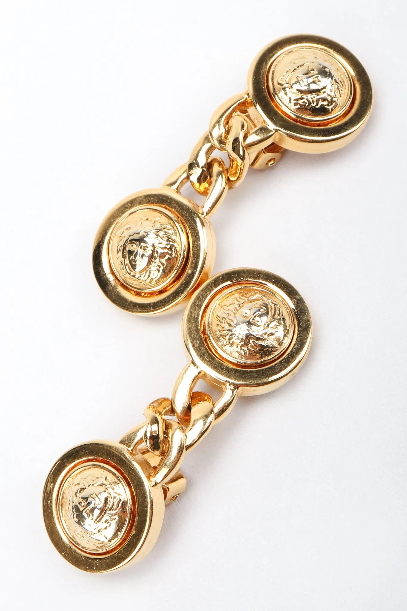 Medusa Coin Drop Earrings