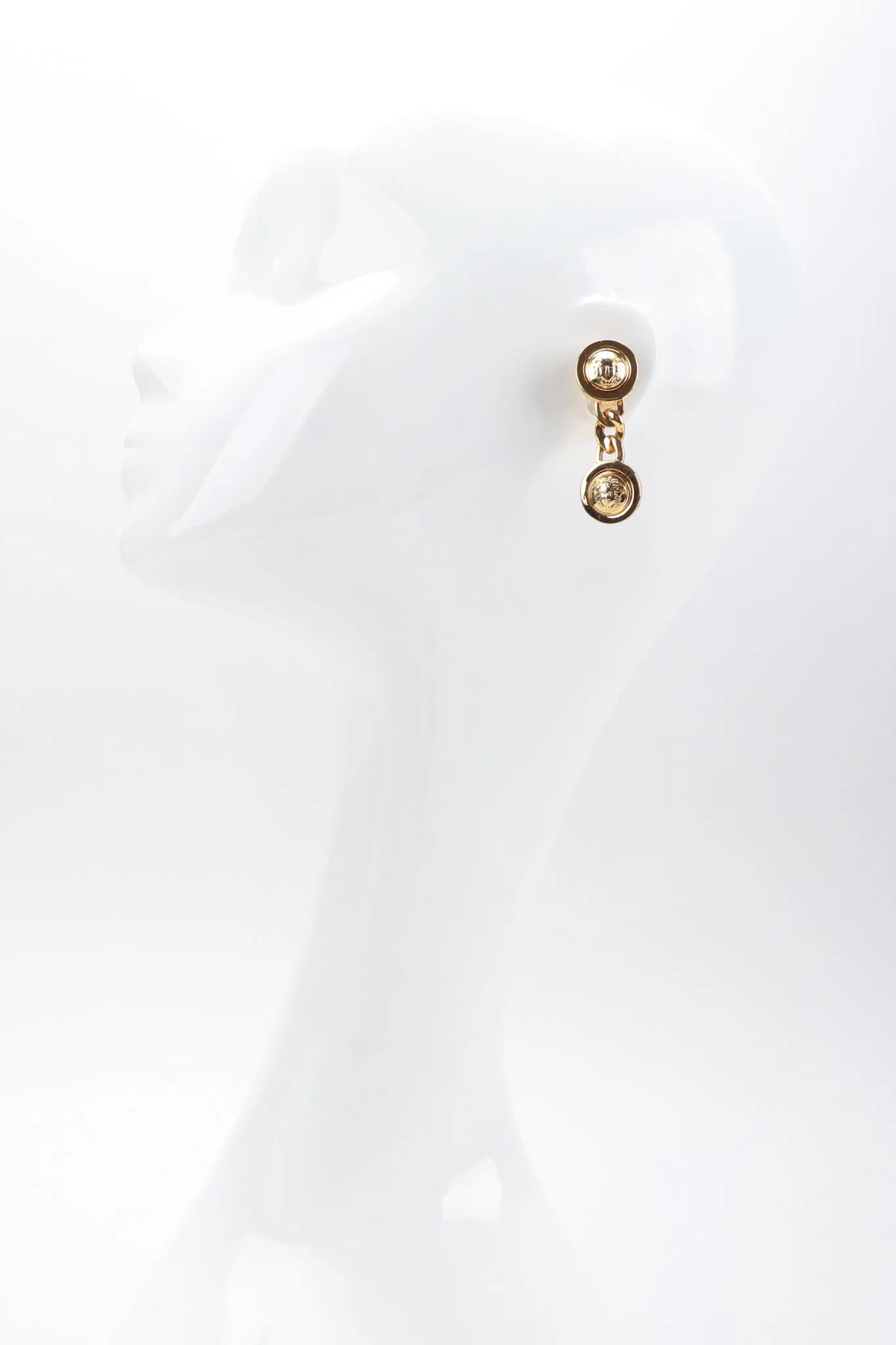 Medusa Coin Drop Earrings