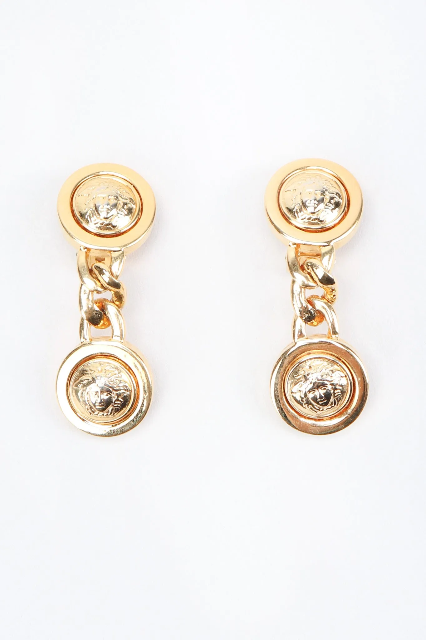Medusa Coin Drop Earrings