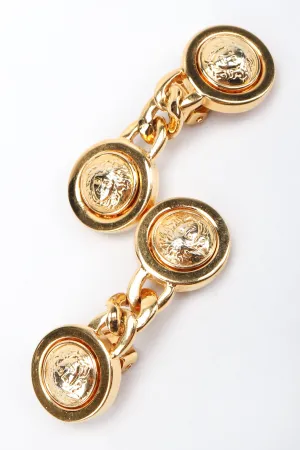 Medusa Coin Drop Earrings