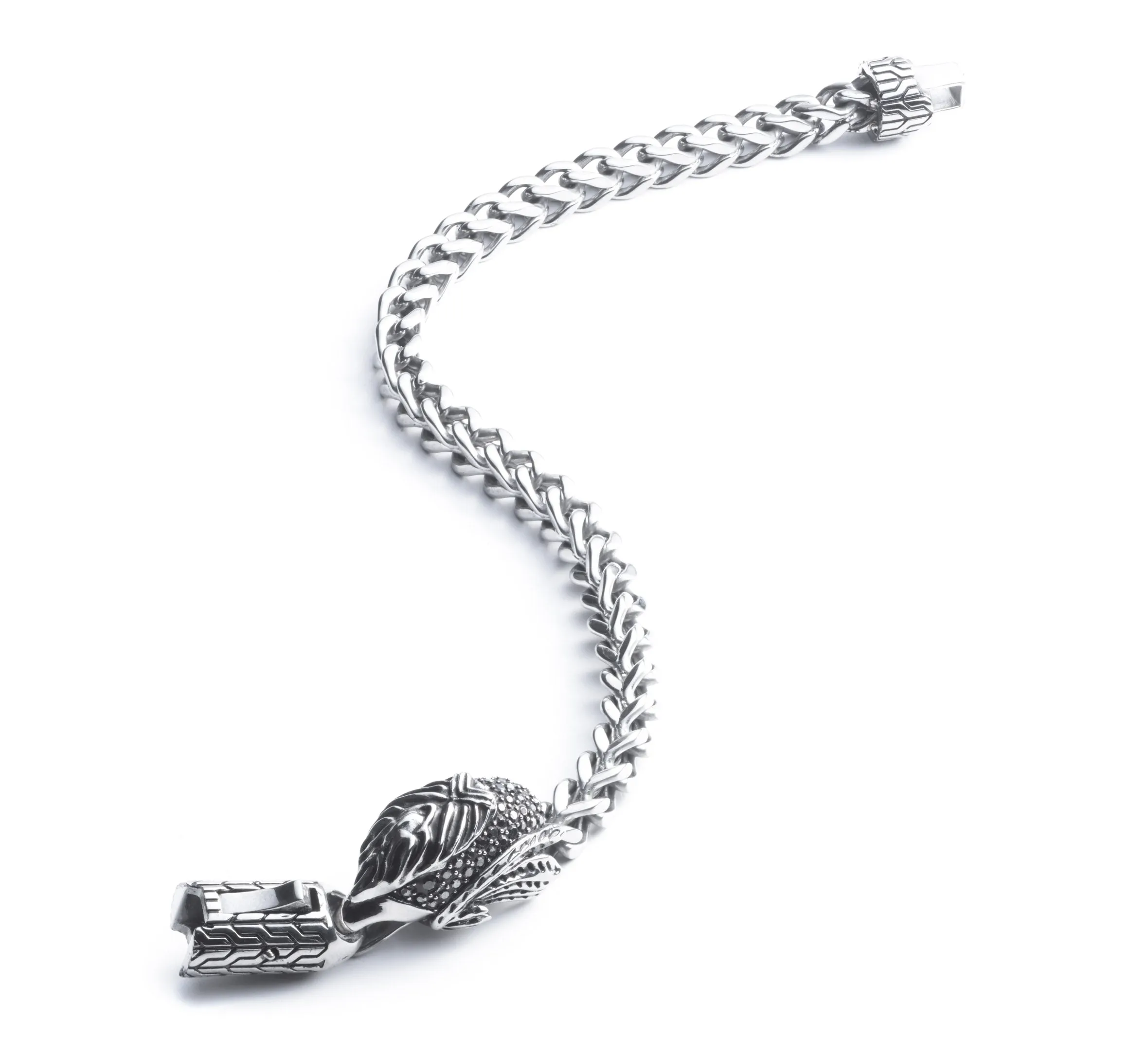 Men's Eagle Chain Link Bracelet - Silver