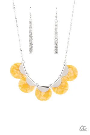 Mermaid Oasis Yellow Paparazzi Necklace