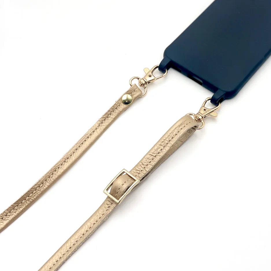 Metallic Gold Leather Strap