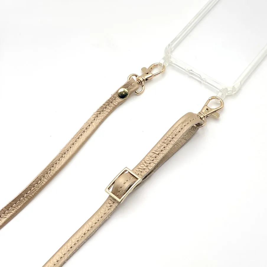 Metallic Gold Leather Strap