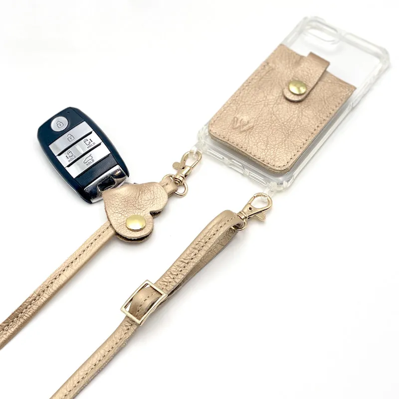 Metallic Gold Leather Strap