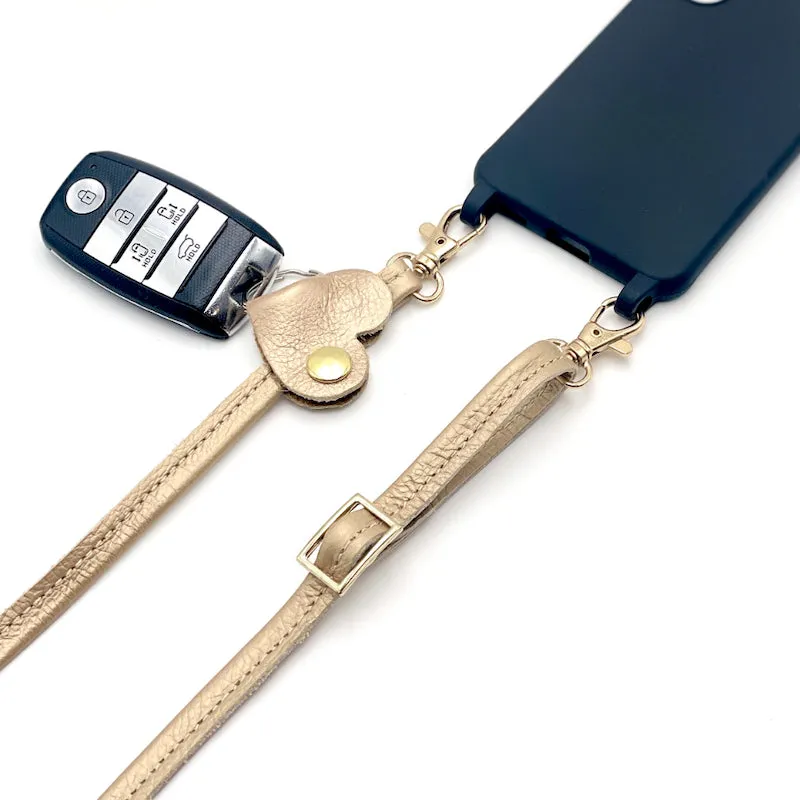 Metallic Gold Leather Strap
