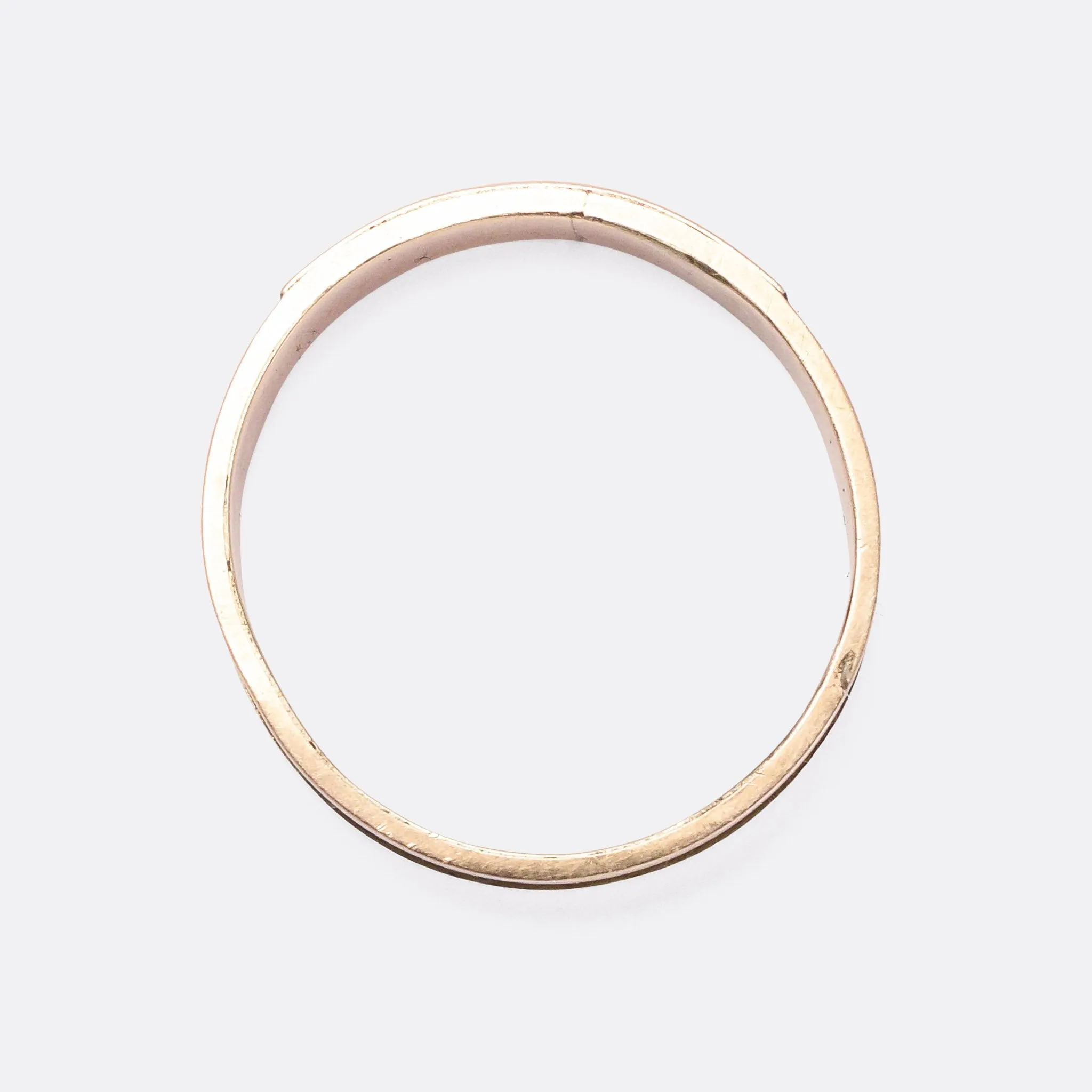 Mid-Victorian Braided Hair MIZPAH Ring