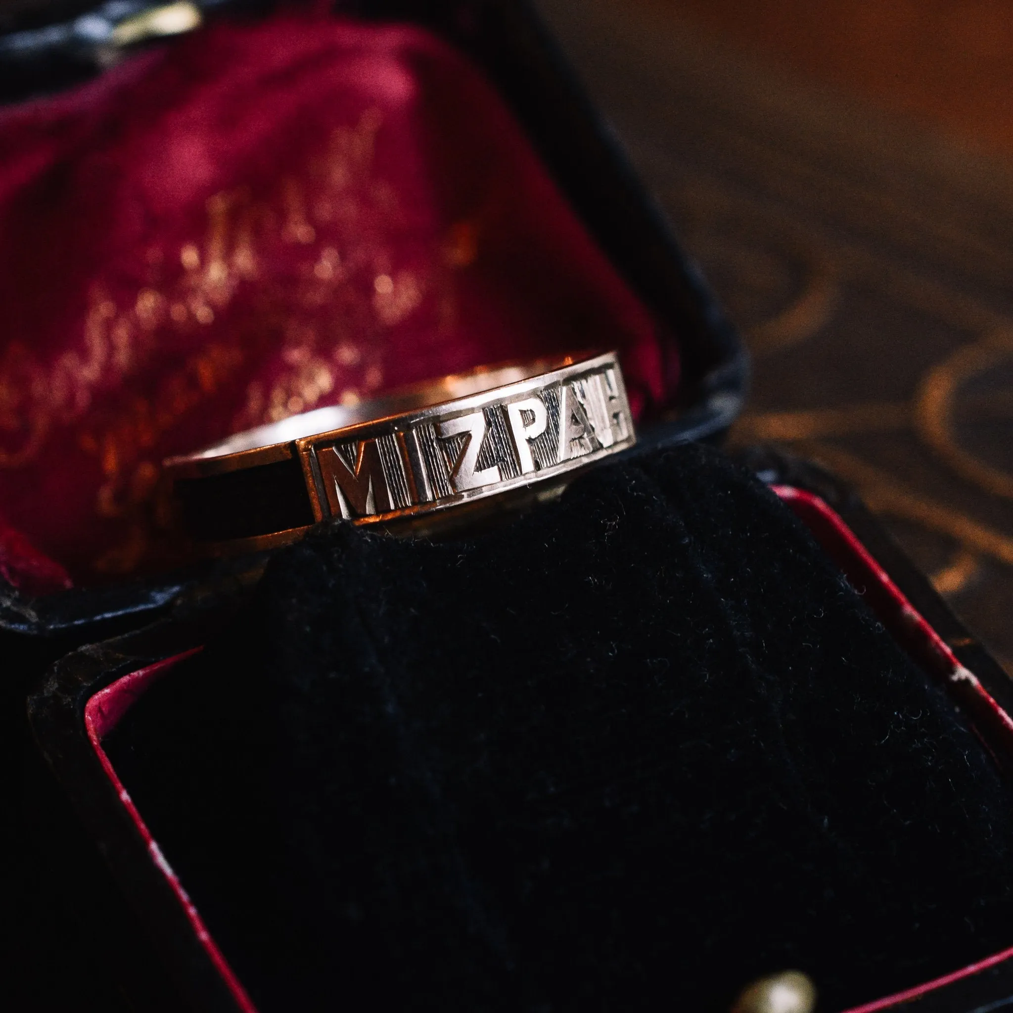 Mid-Victorian Braided Hair MIZPAH Ring