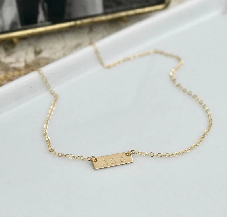 Mini Bar Greek Sorority Necklace