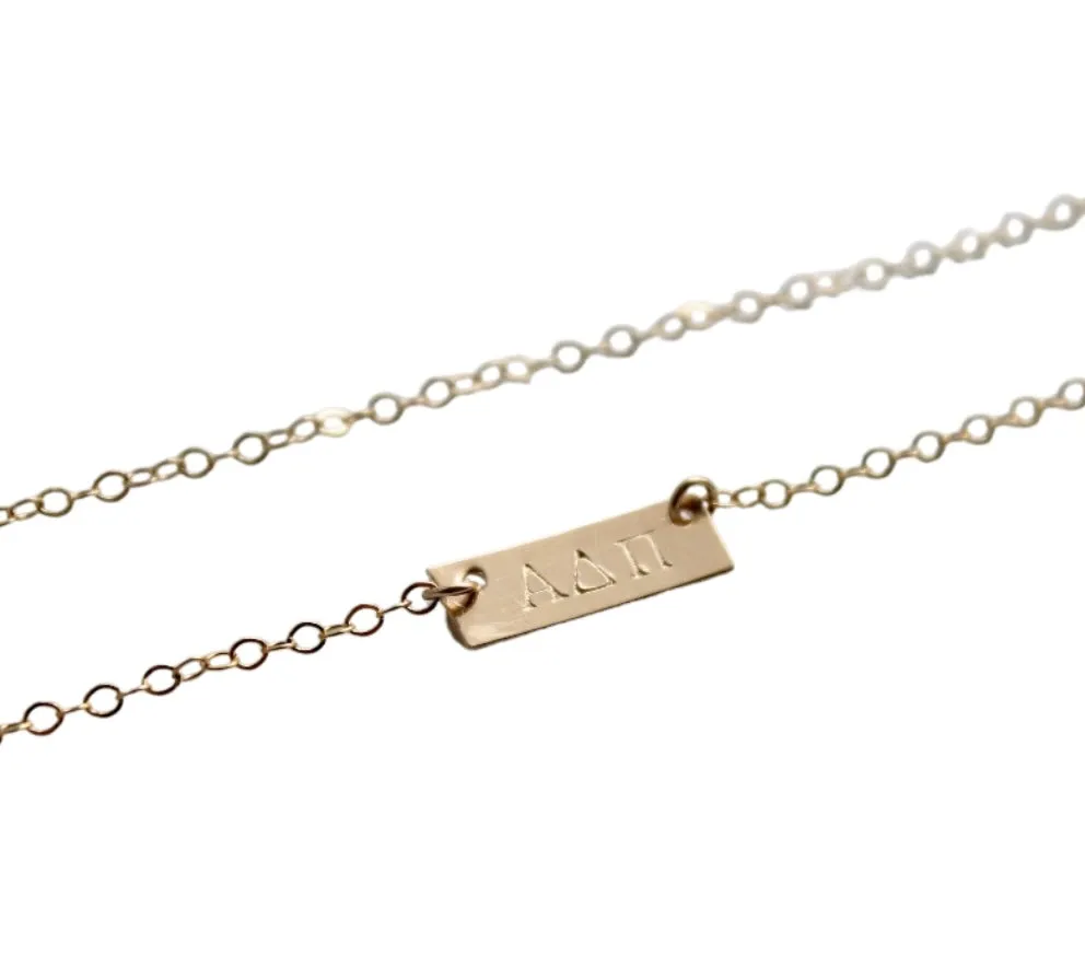 Mini Bar Greek Sorority Necklace