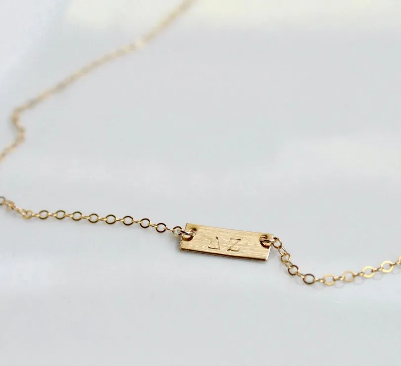 Mini Bar Greek Sorority Necklace