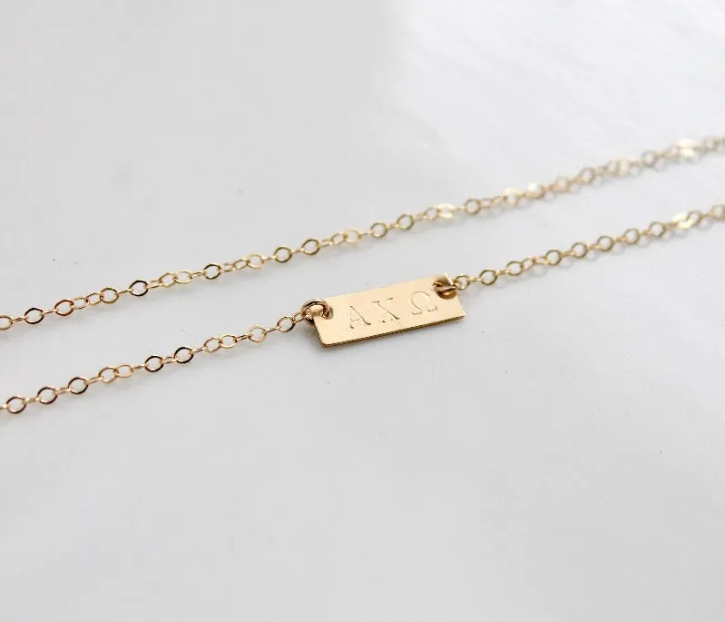 Mini Bar Greek Sorority Necklace