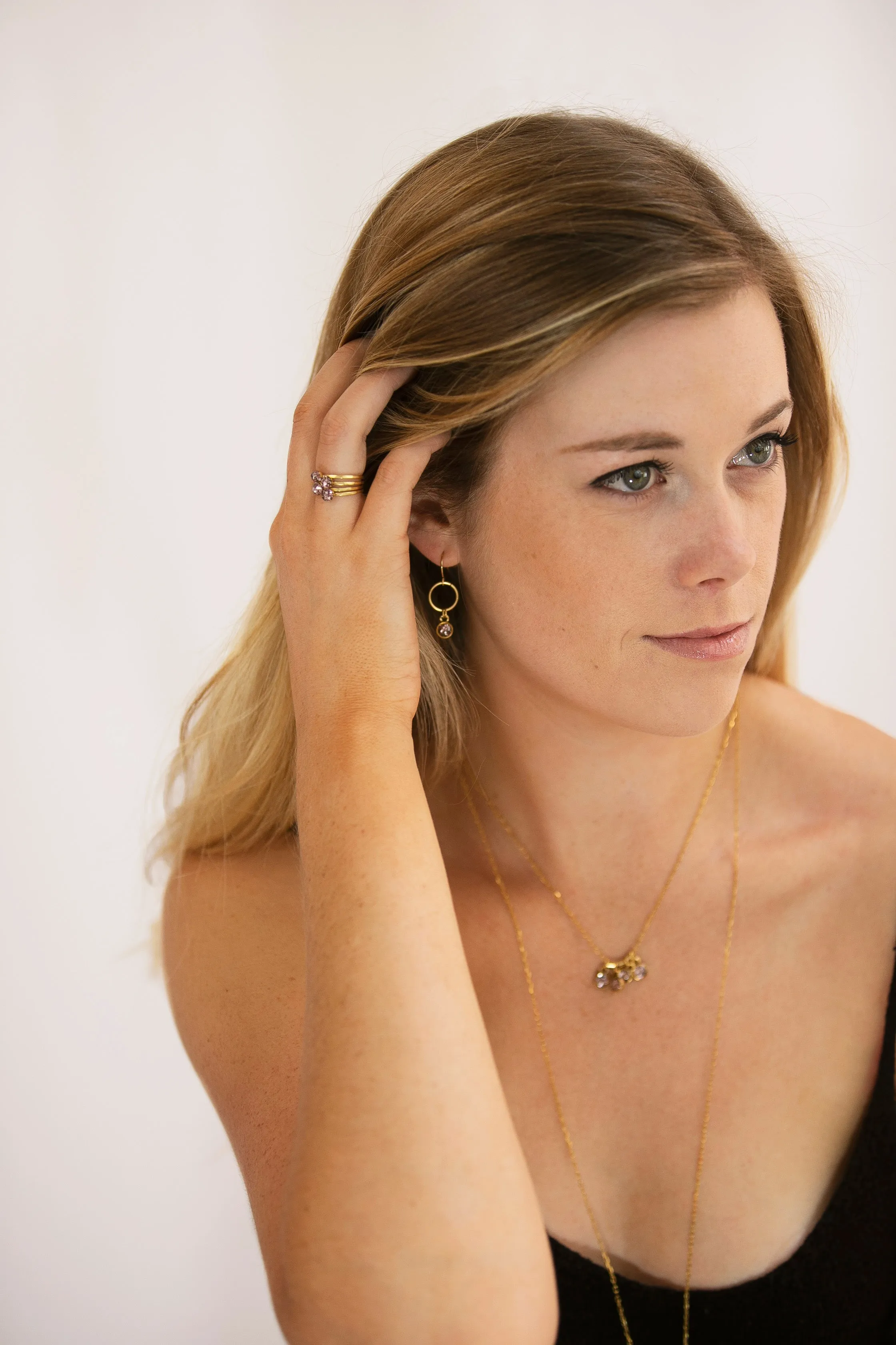 Mini Circle - Pink Earrings