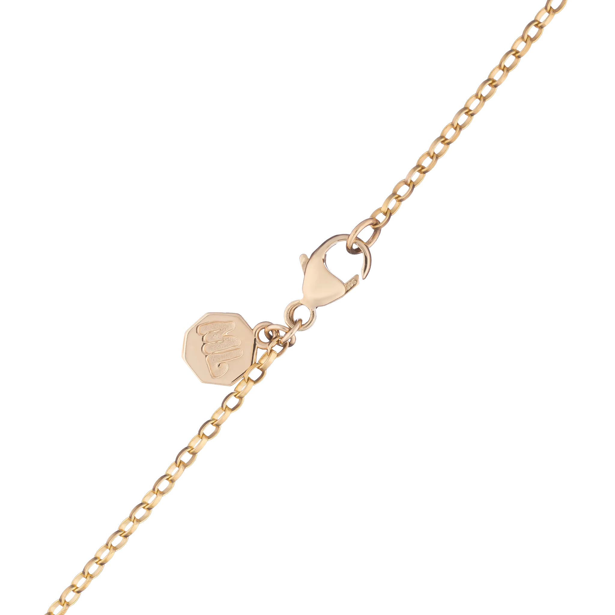 Mini Diamond Halo Porte Bonheur Orange Sapphire