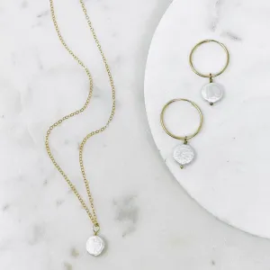 Mini Island Coin Necklace & Earrings | Gift Set