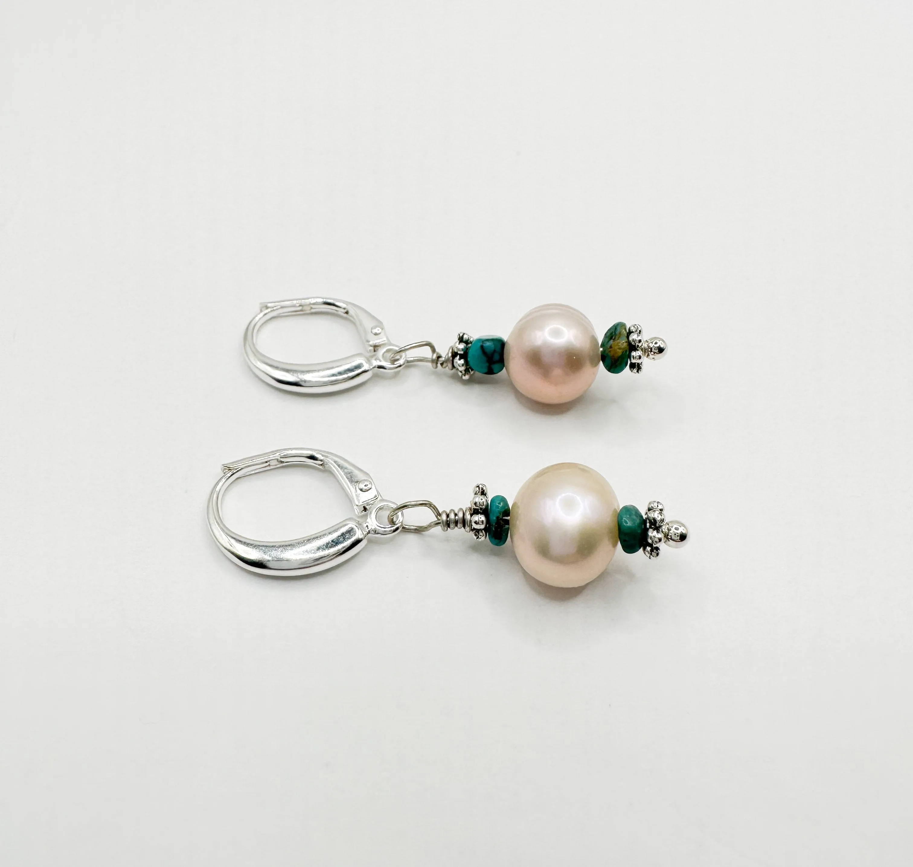Mini Pearl & Turquoise Earrings