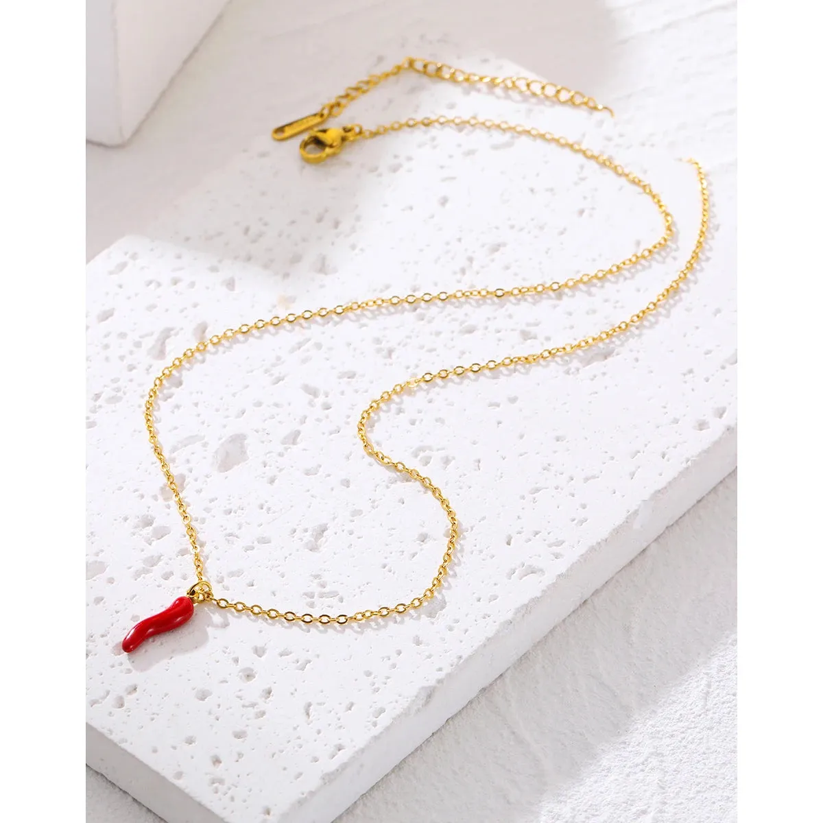 Minimalist 18K Gold Plated Necklace - Stainless Steel Chain