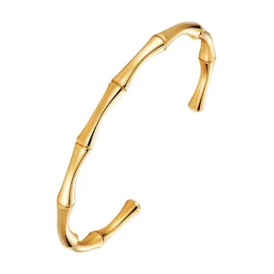 Minimalist Cuff Chain Bracelet – 18K Gold