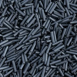 Miyuki Slender Bugle 1.3x6mm Blue/Grey Opaque Matte
