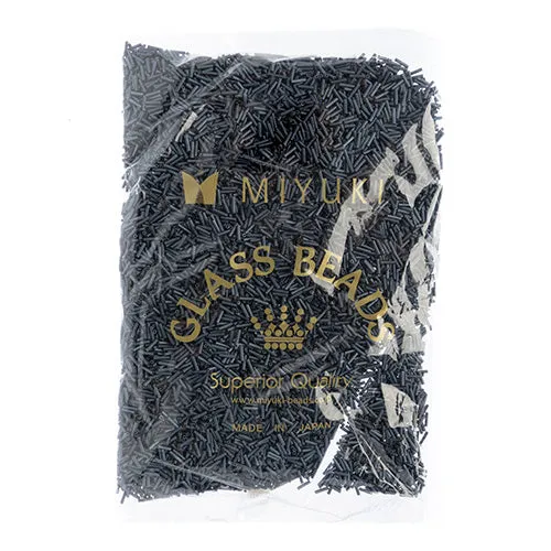 Miyuki Slender Bugle 1.3x6mm Blue/Grey Opaque Matte