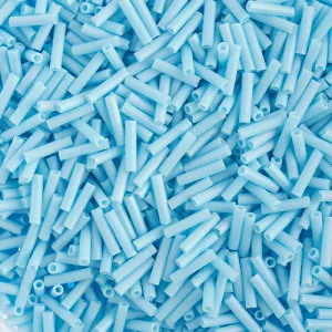 Miyuki Slender Bugle 1.3x6mm Light Blue Opaque Matte - apx 16g Vial