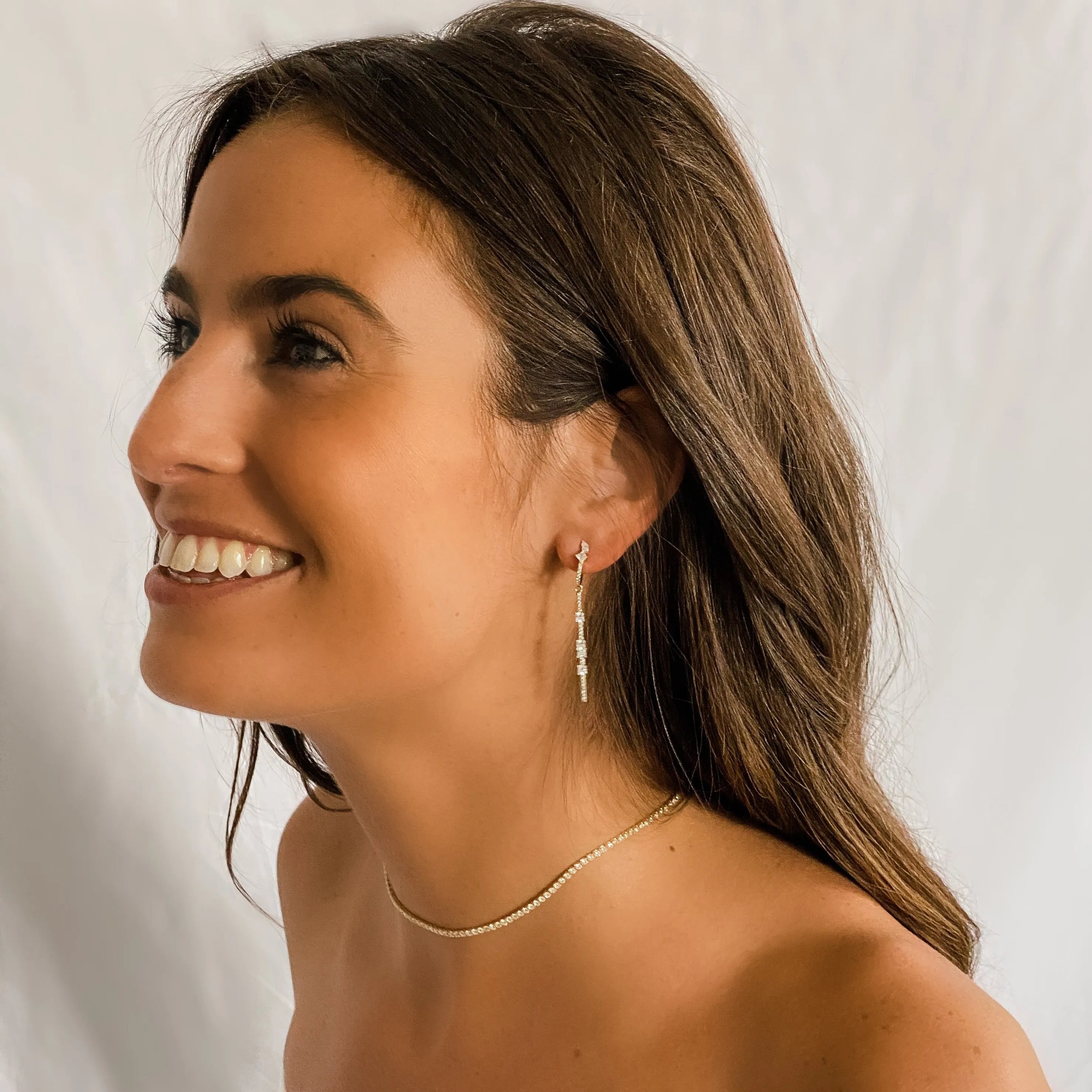 Modern Mixed Drop Earrings