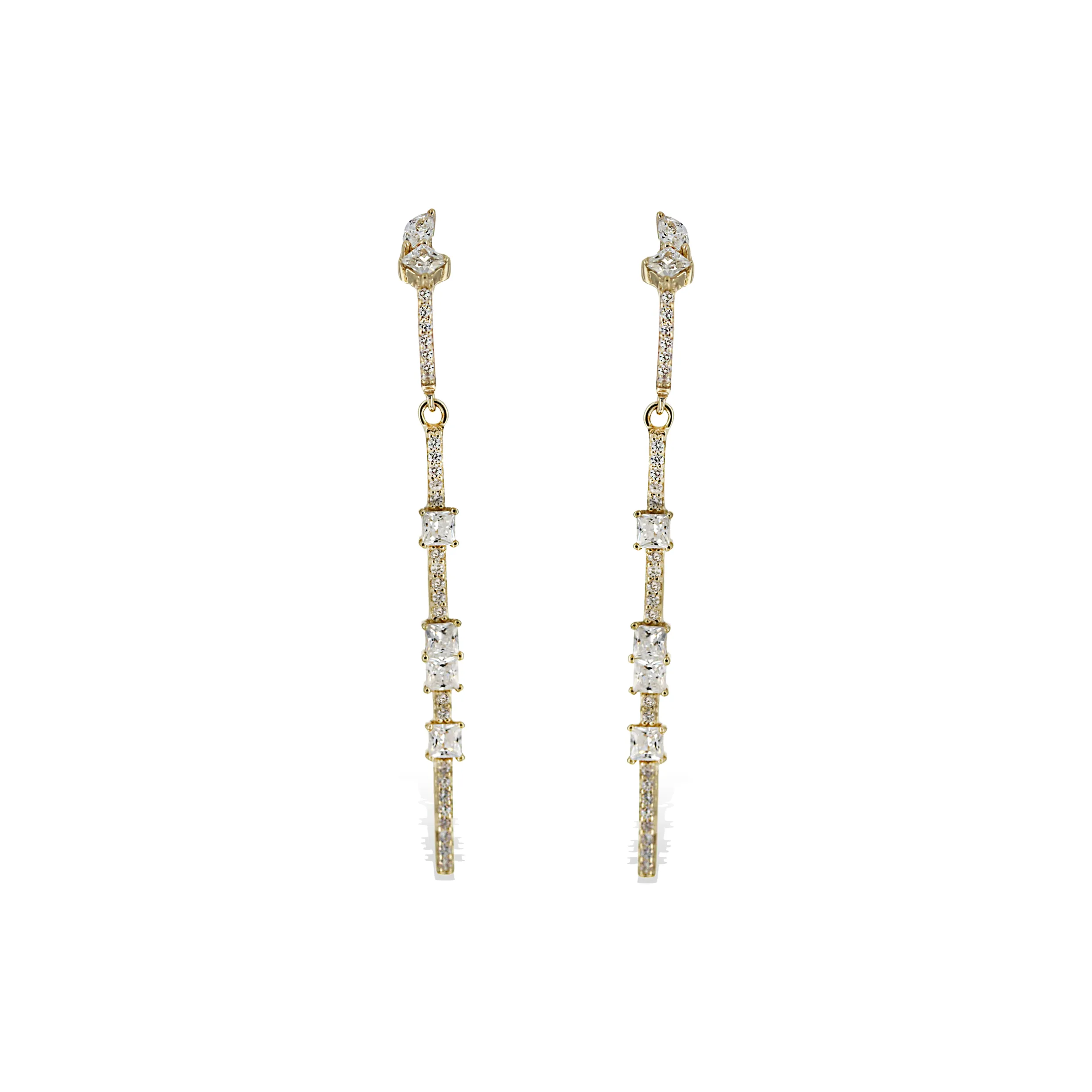 Modern Mixed Drop Earrings