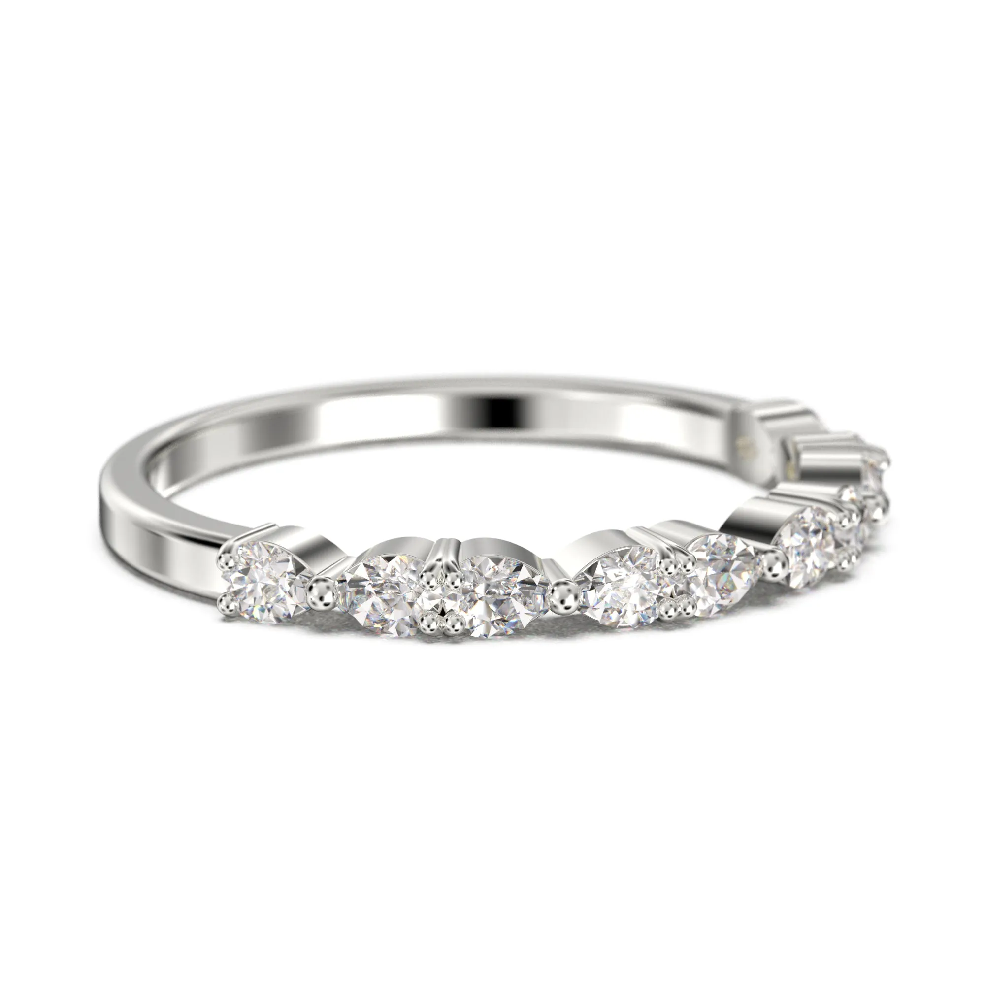 Moissanite Diamond Ring 0.60 Ct Wedding Band 10K/14K/18K Solid Gold