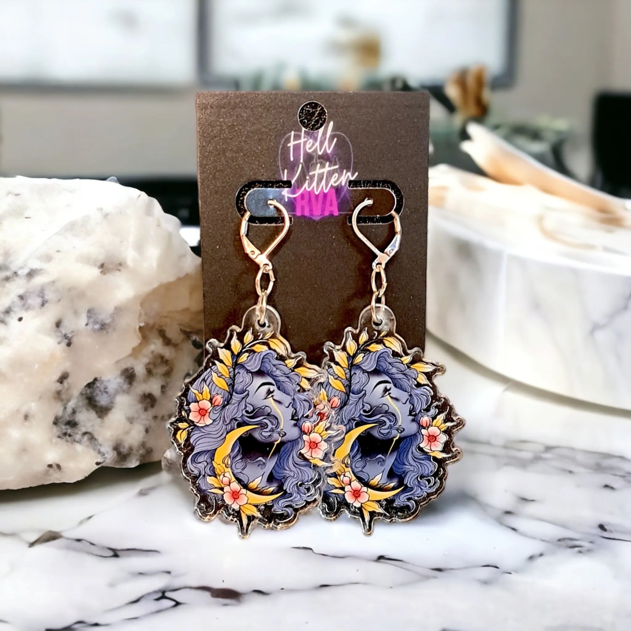 Moon Maiden Acrylic Dangles (Earrings)