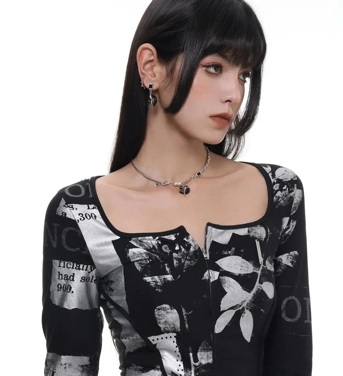 Moon Pendant Earrings