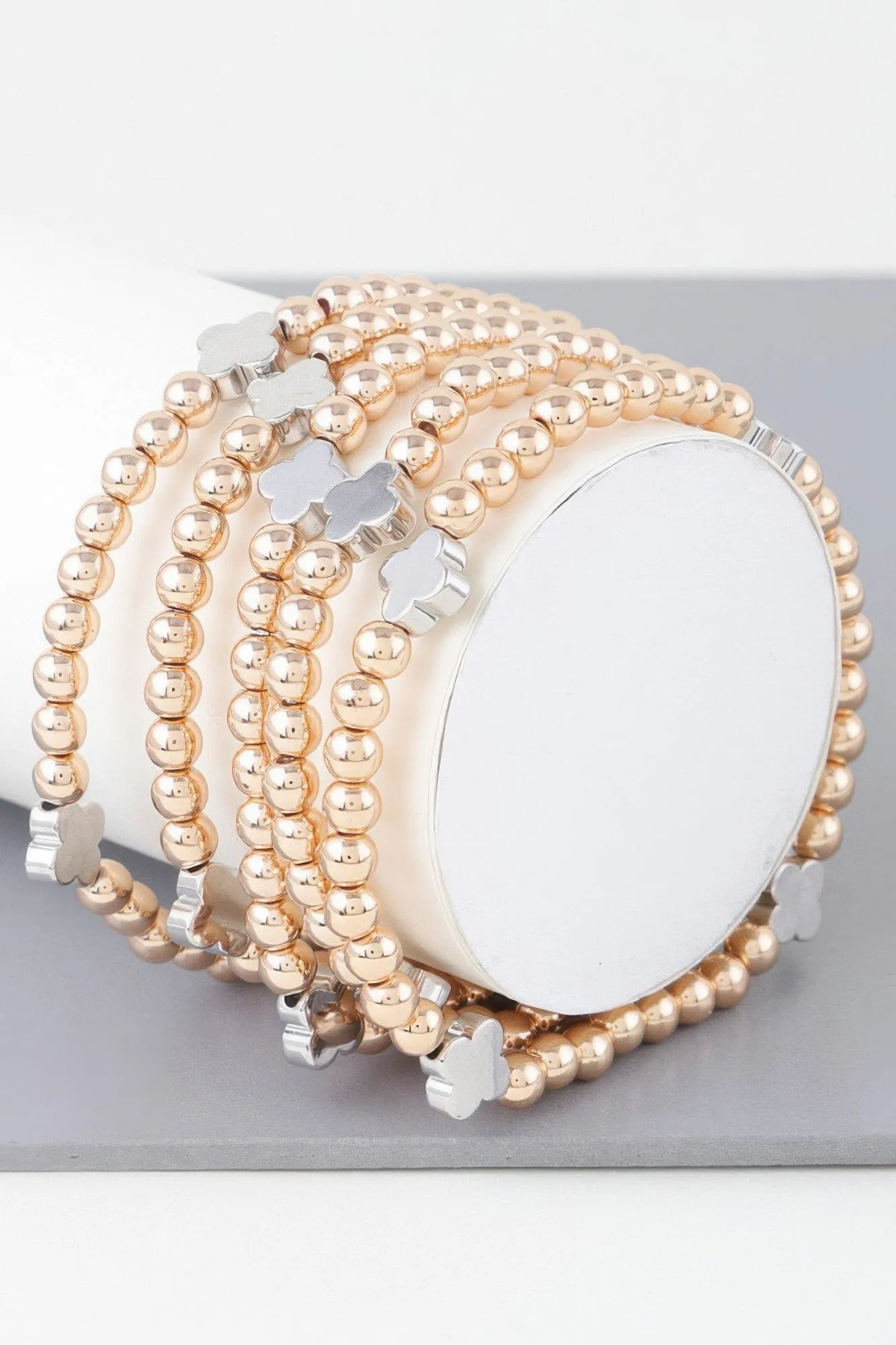 Multi Clover Beaded Bracelet