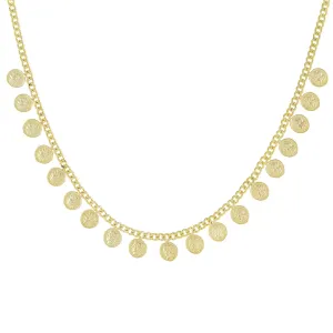 Multi Coin Dangling Choker