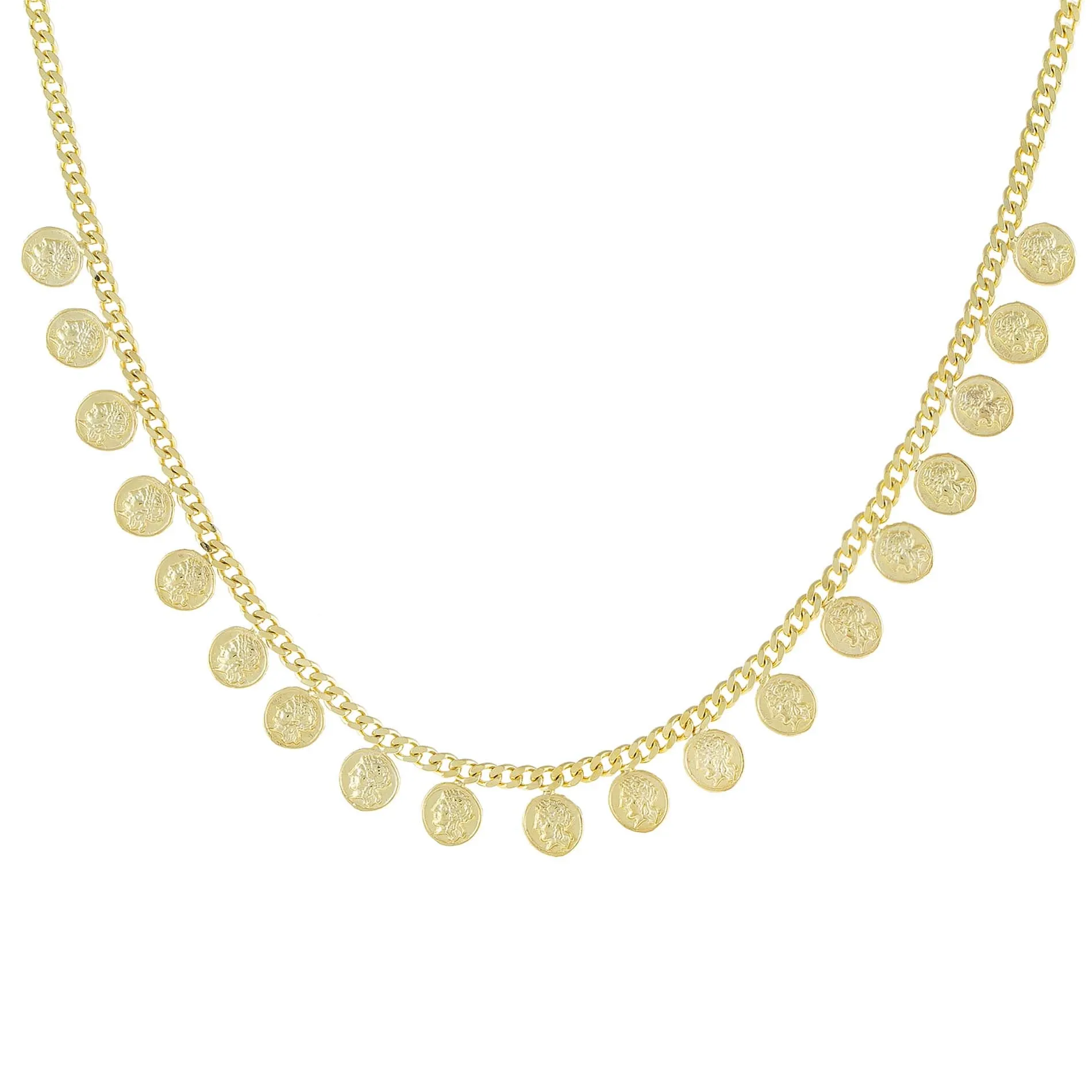 Multi Coin Dangling Choker