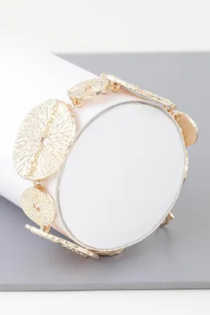 Multi Hammered Disc Bracelet