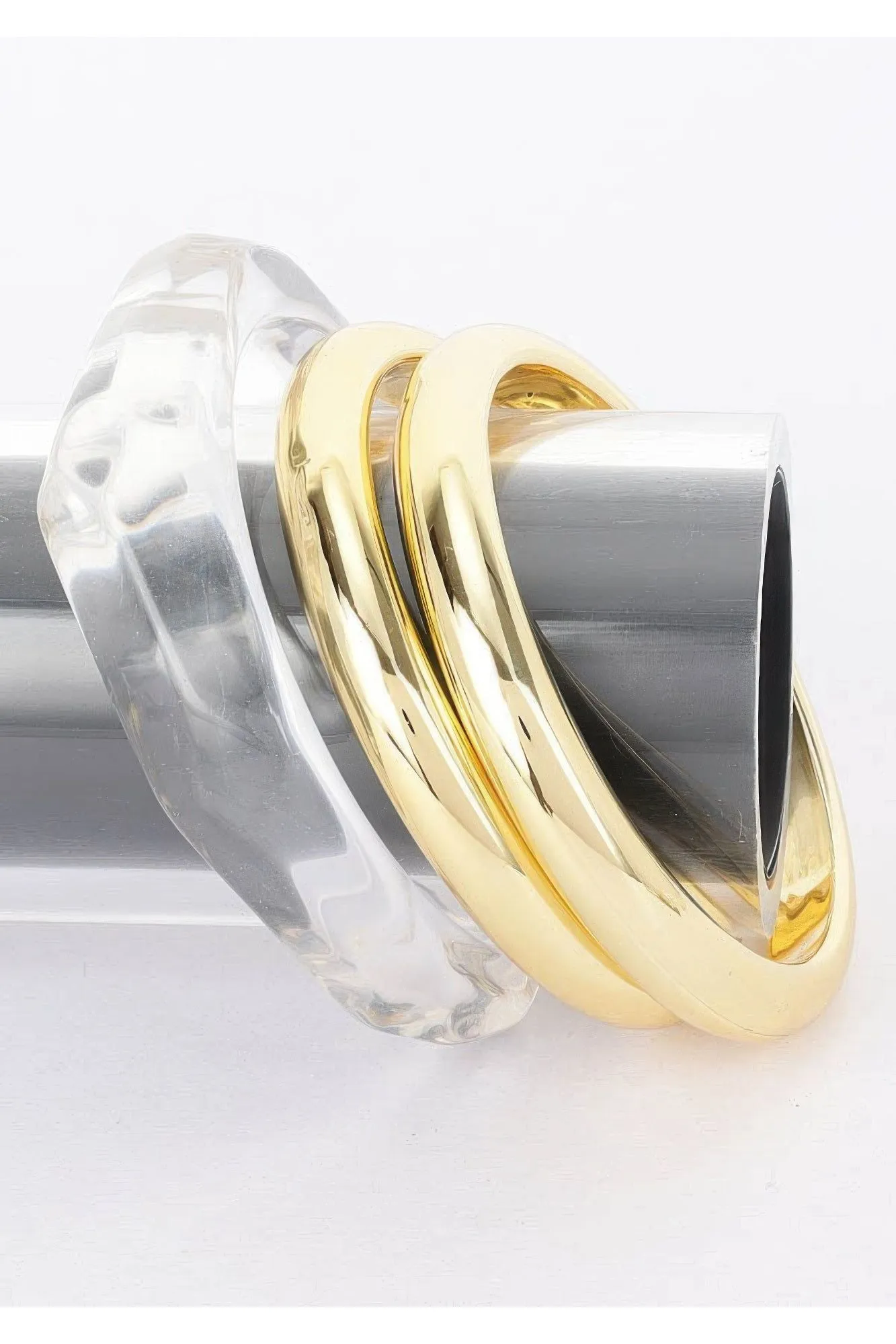 Multi Resin And Ccb Bangle Bracelet