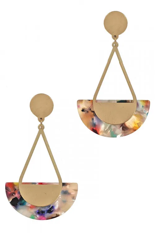 Multicolor Resin Earrings Women Fashion Earrings