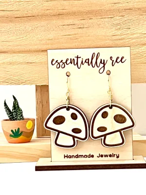 Mushroom Drop Earrings by REE
