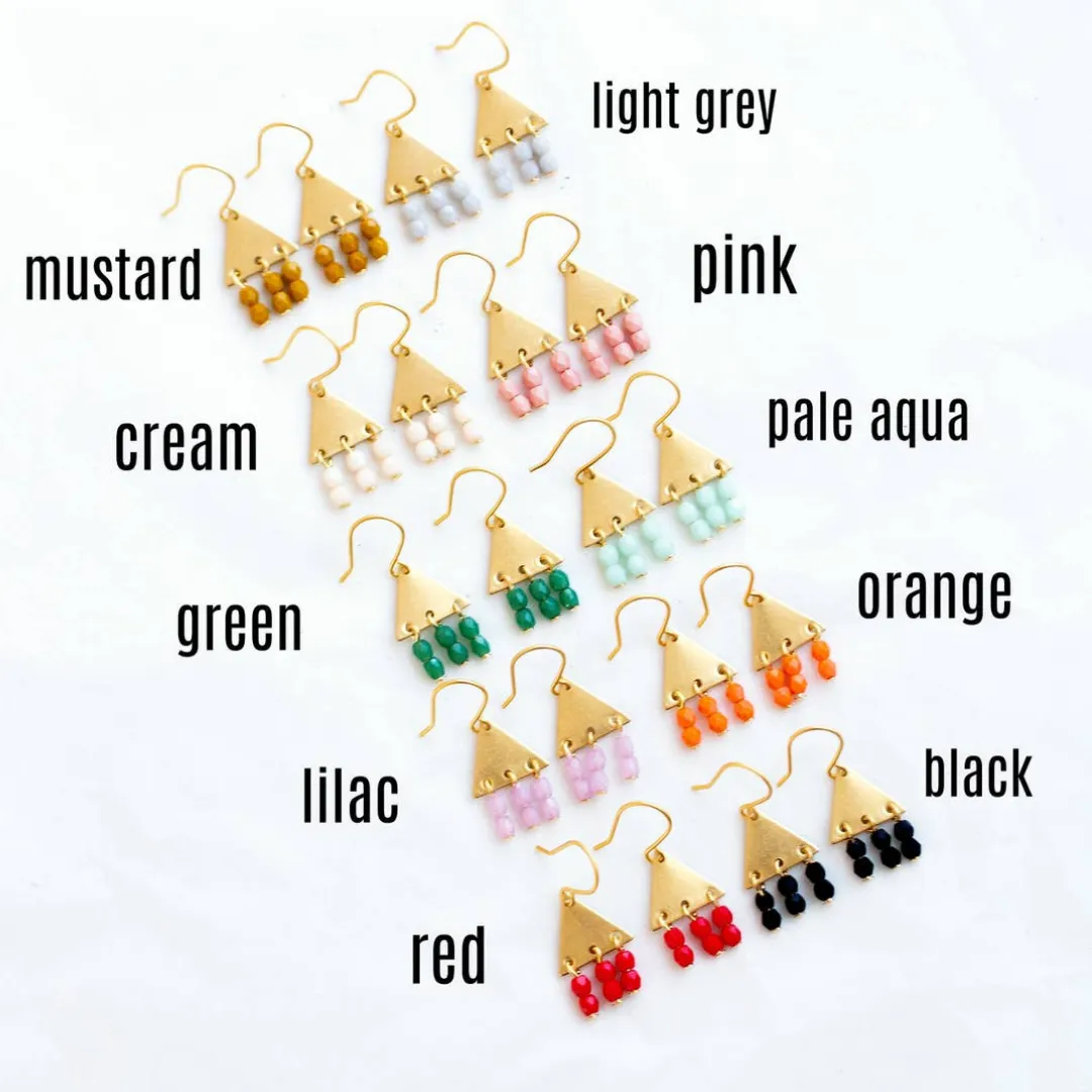 Mustard Geometric Earrings