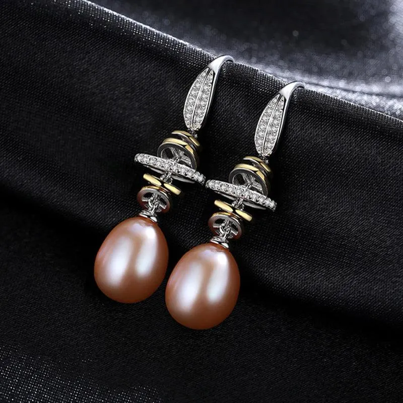 Natural Freshwater Pearl Hook Drop Earrings