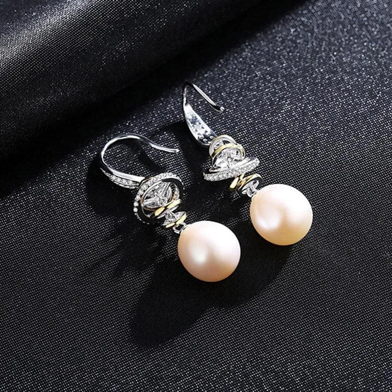 Natural Freshwater Pearl Hook Drop Earrings