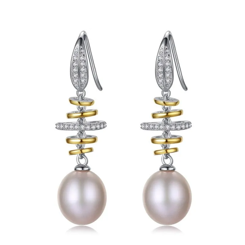 Natural Freshwater Pearl Hook Drop Earrings