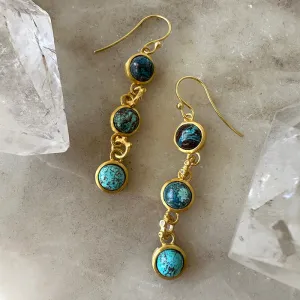 Neila Chrysocolla Drop Earrings