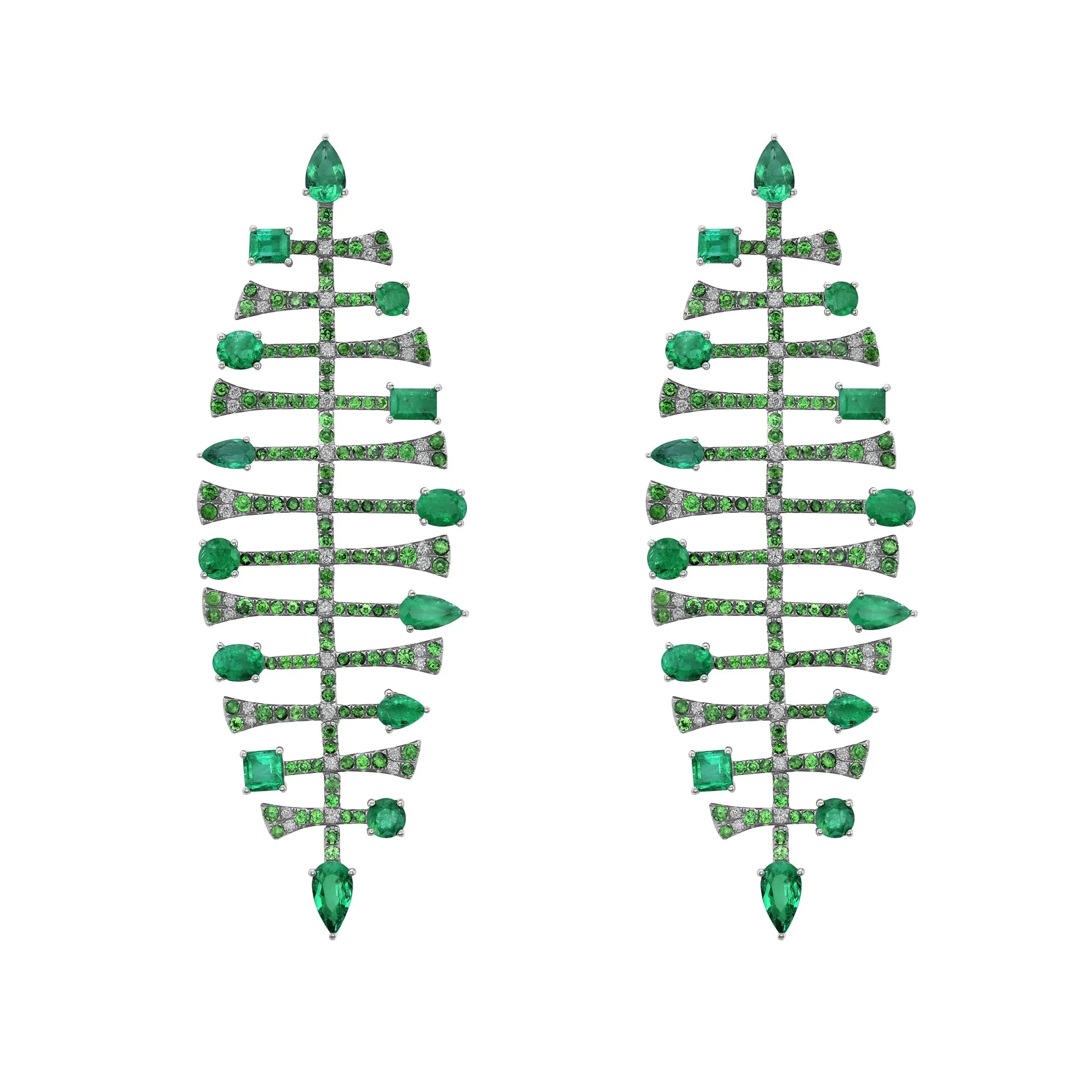Nereid Emerald Chandelier Earrings