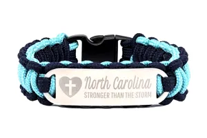 North Carolina Stronger than the Storm 275 Paracord Bracelet